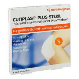Cutiplast Plus steriili 7,8x10 cm side, 5 kpl