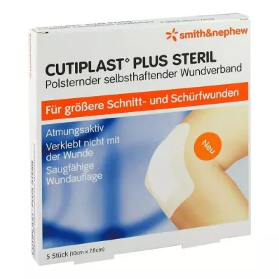 Cutiplast Plus steriili 7,8x10 cm side, 5 kpl