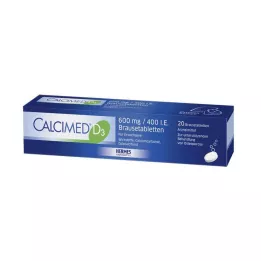 Calcimed D3 600 mg / 400 IU poretabletit, 20 kpl