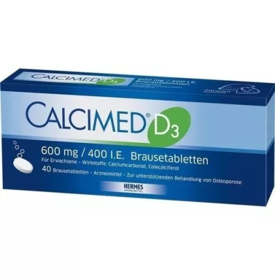 CALCIMED D3 600 mg/400 I.U. poretabletit, 40 kpl