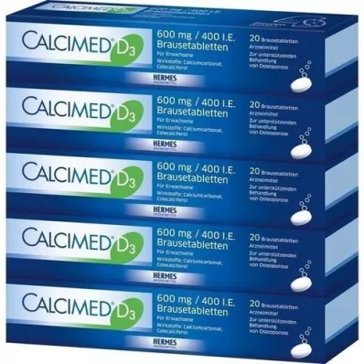 CALCIMED D3 600 mg/400 I.U. poreilevat tabletit, 100 kpl