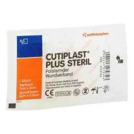 Cutiplast Plus steriili 5x7 cm side, 1 kpl