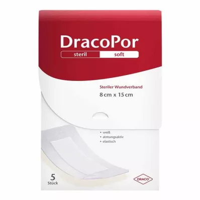 DRACOPOR Haavasidos 8x15 cm steriili, 5 kpl DRACOPOR Haavasidos 8x15 cm steriili, 5 kpl
