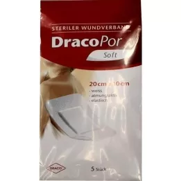 DRACOPOR Haavasidos 10x20 cm steriili, 5 kpl