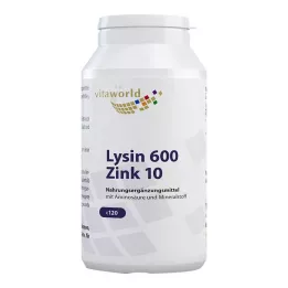 LYSIN 600 mg plus sinkki 10 mg kapselit, 120 kpl