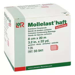 MOLLELAST lateksiton liimasidos 8 cmx20 m punainen, 1 kpl