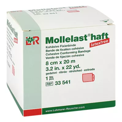MOLLELAST lateksiton liimasidos 8 cmx20 m punainen, 1 kpl