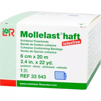 MOLLELAST liimasidokset lateksiton 6 cmx20 m sininen, 1 kpl