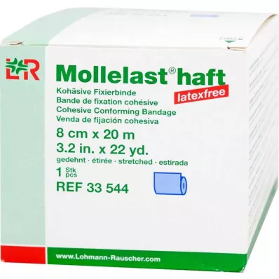MOLLELAST lateksiton liimasidos 8 cmx20 m sininen, 1 kpl