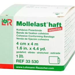 MOLLELAST lateksiton liimasidos 4 cmx4 m valkoinen, 1 kpl