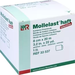 MOLLELAST lateksiton liimasidos 8 cmx20 m valkoinen, 1 kpl