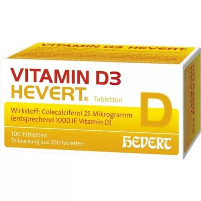 VITAMIN D3 HEVERT tablettia, 200 kpl