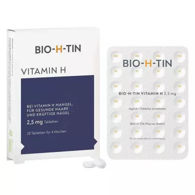 BIO-H-TIN H-vitamiini 2,5 mg tabletit, 28 kpl BIO-H-TIN H-vitamiini 2,5 mg tabletit, 28 kpl