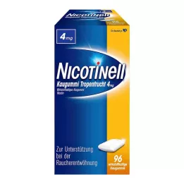 NICOTINELL Purukumi trooppiset hedelmät 4 mg, 96 kpl