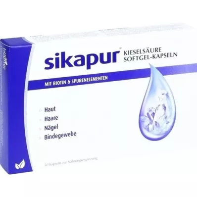 SIKAPUR Piihappopehmytkapseli, jossa on biotiinia, 30 kpl