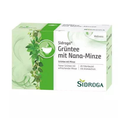 Sidroga Wellness Green Tea Nana Mint -suodatinpussilla, 20X1,5 g
