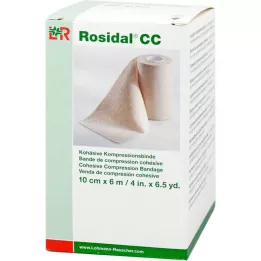ROSIDAL CC Koheesiokompressiosidos 10 cm x 6 m, 1 kpl