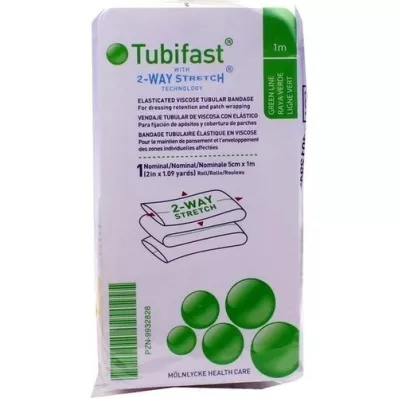 TUBIFAST 2-Way Stretch 5 cmx1 m vihreä, 1 kpl