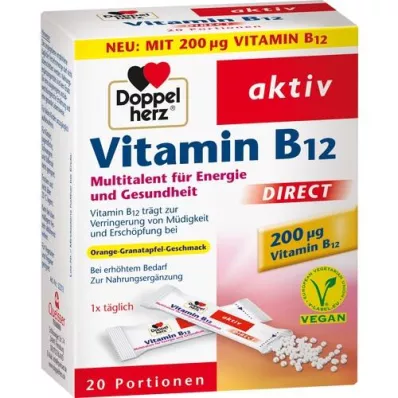 DOPPELHERZ B12-vitamiini DIRECT Pelletit, 20 kpl