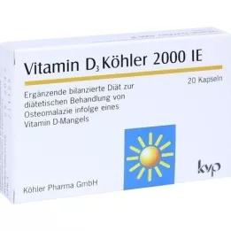 VITAMIN D3 KÖHLER 2 000 I.U. kapselit, 20 kpl