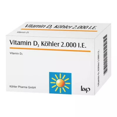VITAMIN D3 KÖHLER 2 000 I.U. kapselia, 120 kpl