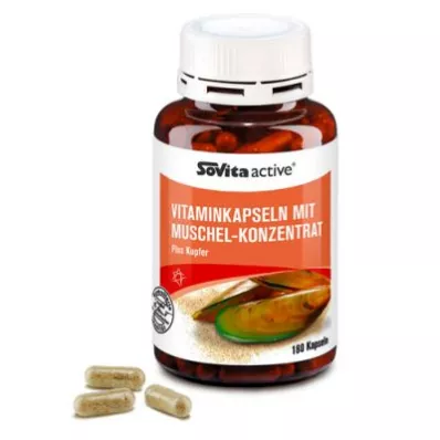 Sovita aktiivinen vitamiinikapselit M. simpukkatiiviste (180 kpl) Sovita aktiivinen vitamiinikapselit M. simpukkatiiviste (180 kpl)