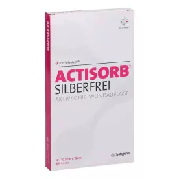 ACTISORB SILBERFREI 10,5x19 cm aktiivihiili, 10 kpl