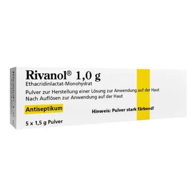 Rivanol 1,0 g jauhetta, 5 kpl