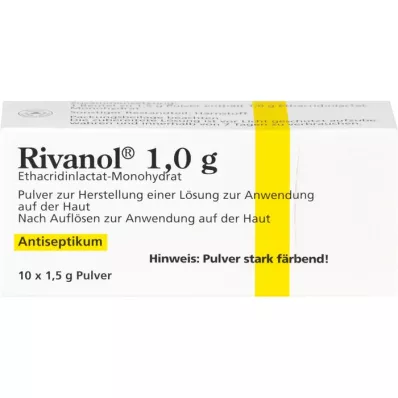 RIVANOL 1,0 g jauhetta, 10 kpl