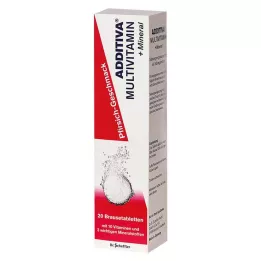ADDITIVA Multivit. +Mineral Peach R -herkkutabletti, 20 kpl