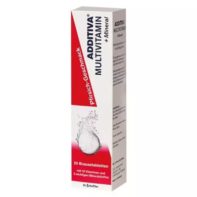 Additiva Multivitamin + Mineral Peach R poretabletit, 20 kpl Additiva Multivitamin + Mineral Peach R poretabletit, 20 kpl