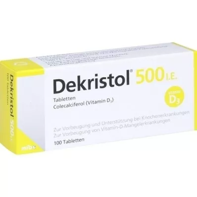 DEKRISTOL 500 I.E.-tablettia, 100 kpl