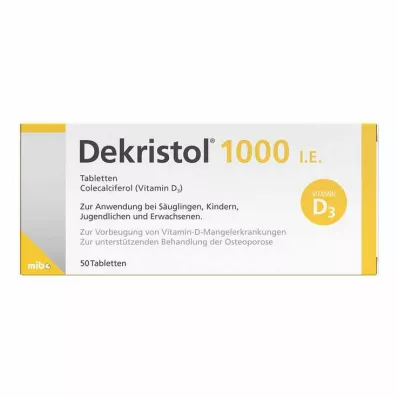 DEKRISTOL 1000 I.U.-tablettia, 50 kpl