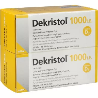 DEKRISTOL 1000 I.U.-tablettia, 200 kpl