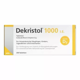 DEKRISTOL 1000 I.U.-tablettia, 200 kpl