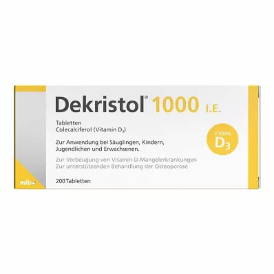 Dekristol 1 000 IU tabletit, 200 kpl