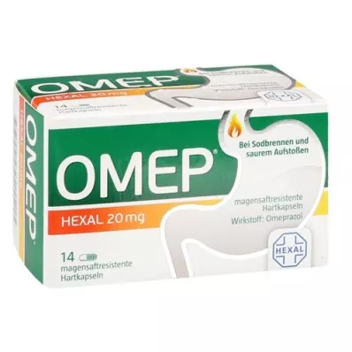 OMEP HEXAL 20 mg enteropäällysteiset kovat kapselit, 14 kpl