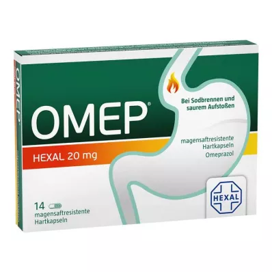 OMEP HEXAL 20 mg enteropäällysteiset kovat kapselit, 14 kpl