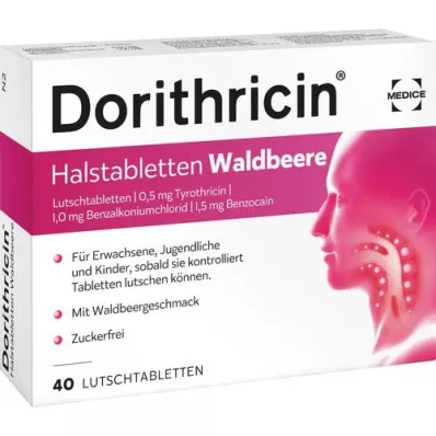 DORITHRICIN Kurkkupastillit metsämarja, 40 kpl