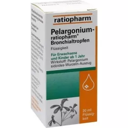 PELARGONIUM-RATIOPHARM Keuhkoputkitipat, 20 ml
