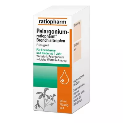 PELARGONIUM-RATIOPHARM Keuhkoputkitipat, 20 ml PELARGONIUM-RATIOPHARM Keuhkoputkitipat, 20 ml
