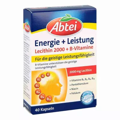 Abbey Lecithin 2000 Plus B-vitamiinikapselit (40 kpl) Abbey Lecithin 2000 Plus B-vitamiinikapselit (40 kpl)