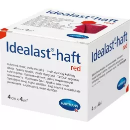 IDEALAST-värillinen liimasidos 4 cmx4 m punainen, 1 kpl