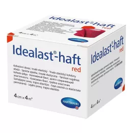 IDEALAST-värillinen liimasidos 4 cmx4 m punainen, 1 kpl