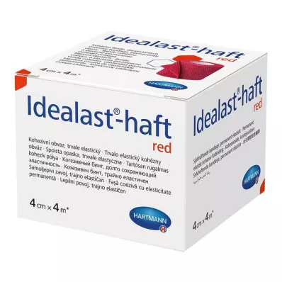 IDEALAST-värillinen liimasidos 4 cmx4 m punainen, 1 kpl