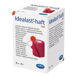 IDEALAST-värillinen liimasidos 8 cm x 4 m punainen, 1 kpl