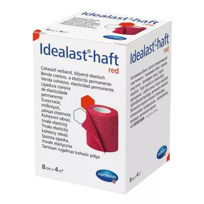 IDEALAST-värillinen liimasidos 8 cm x 4 m punainen, 1 kpl