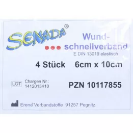 SENADA Nopea haavasidos 6x10 cm, 4 kpl