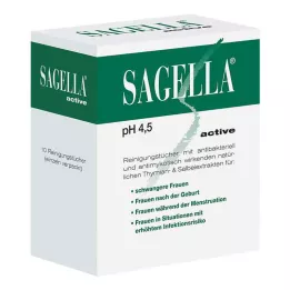SAGELLA aktiiviset puhdistuspyyhkeet, 10 kpl