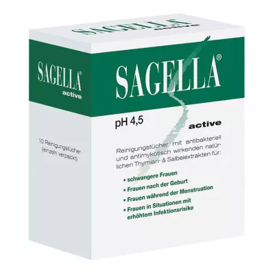 SAGELLA aktiiviset puhdistuspyyhkeet, 10 kpl